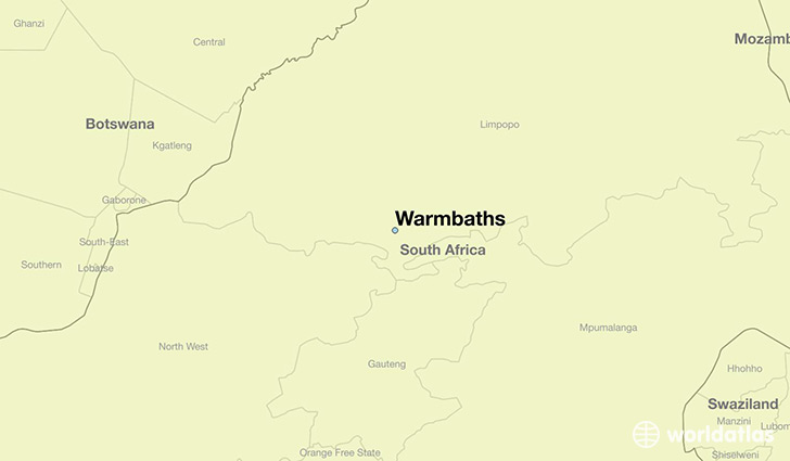 map showing the location of Warmbaths