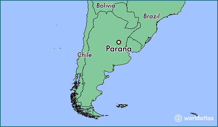 map showing the location of Parana