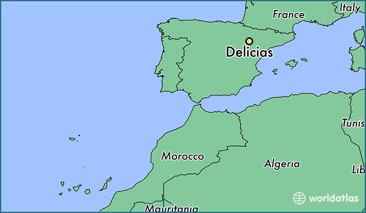 map showing the location of Delicias