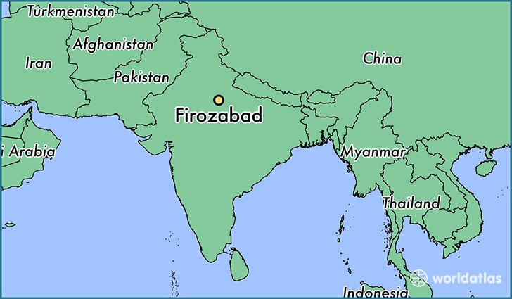 map showing the location of Firozabad