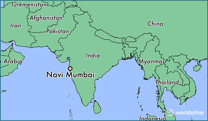 map showing the location of Navi Mumbai