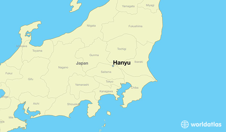 map showing the location of Hanyu
