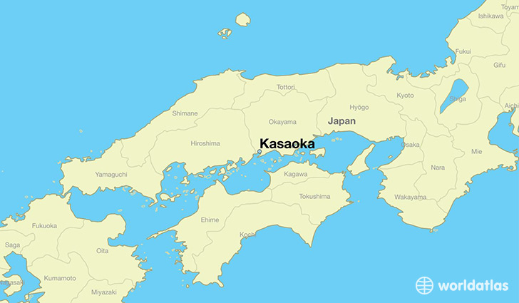 map showing the location of Kasaoka