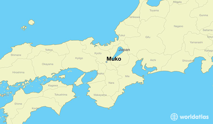 map showing the location of Muko