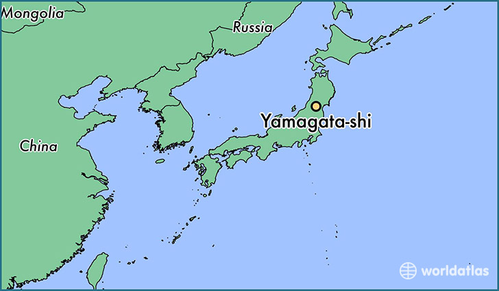 map showing the location of Yamagata-shi