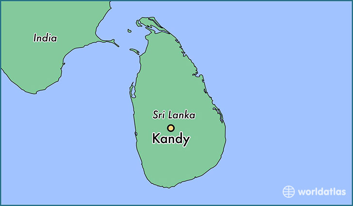 map showing the location of Kandy