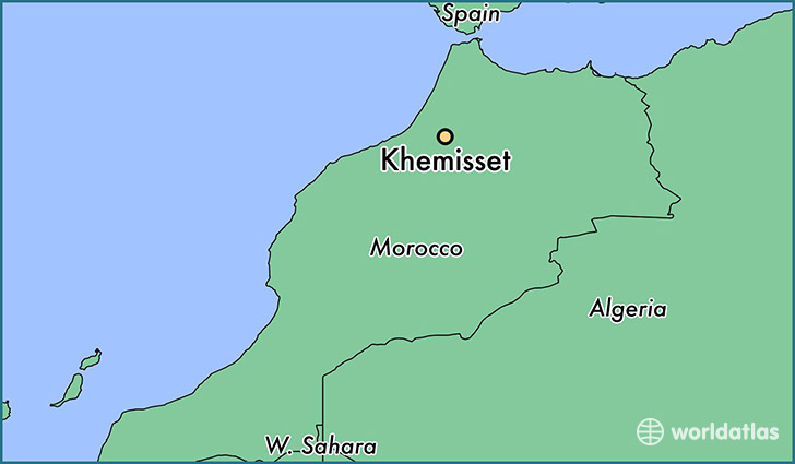 map showing the location of Khemisset