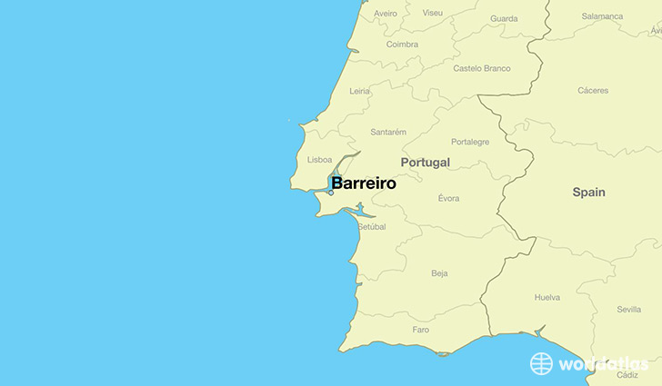 map showing the location of Barreiro