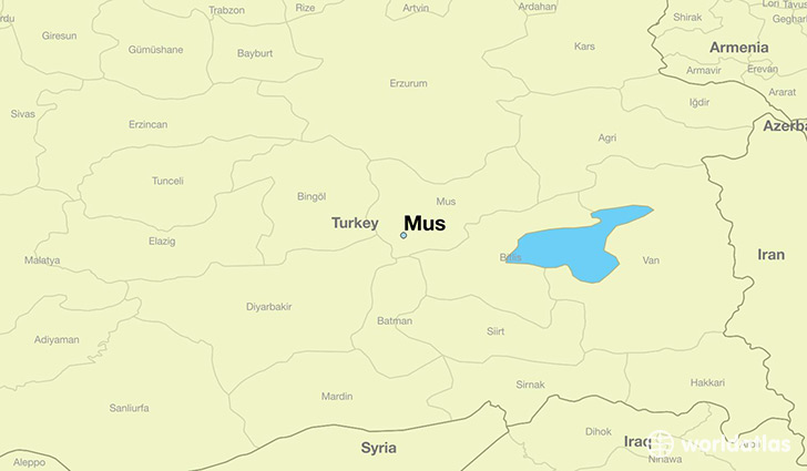 map showing the location of Mus