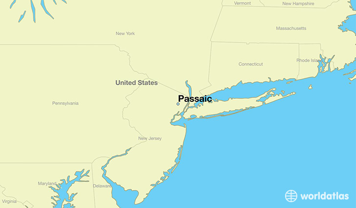 map showing the location of Passaic