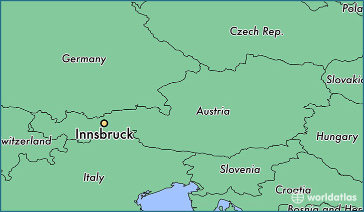 map showing the location of Innsbruck