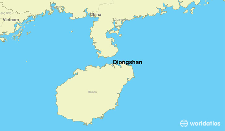map showing the location of Qiongshan