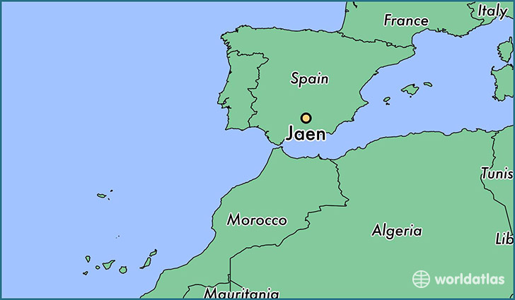 map showing the location of Jaen