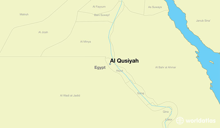 map showing the location of Al Qusiyah