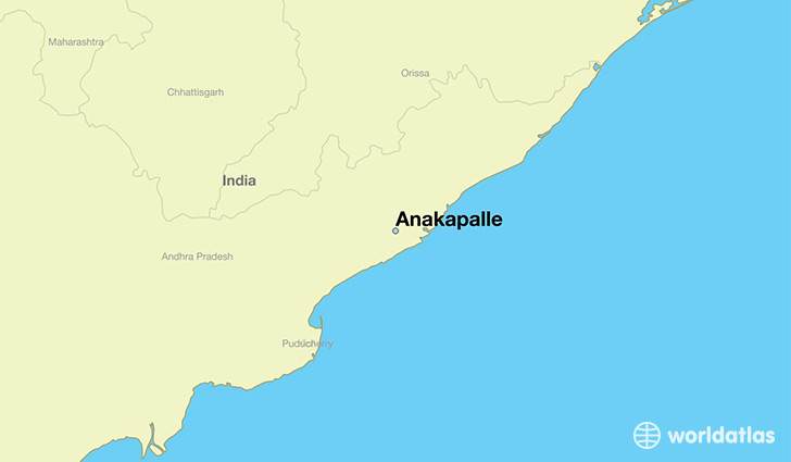 map showing the location of Anakapalle