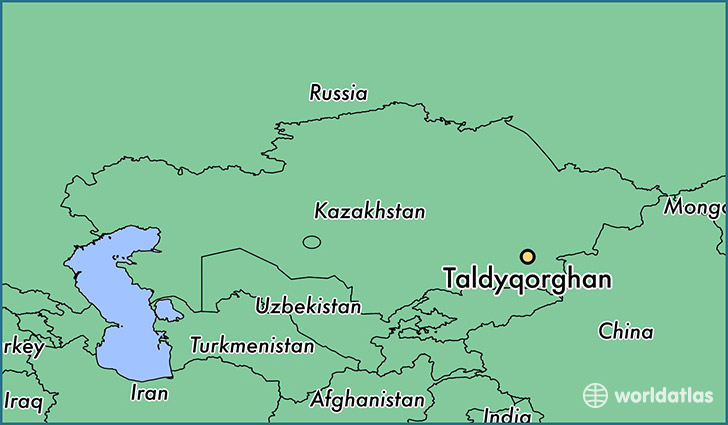 map showing the location of Taldyqorghan