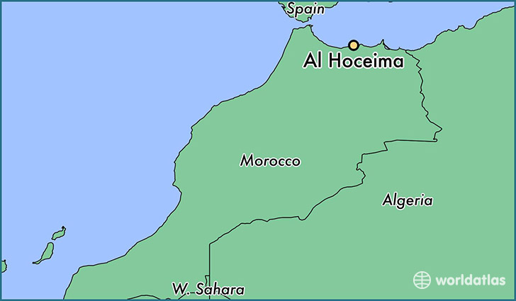 map showing the location of Al Hoceima