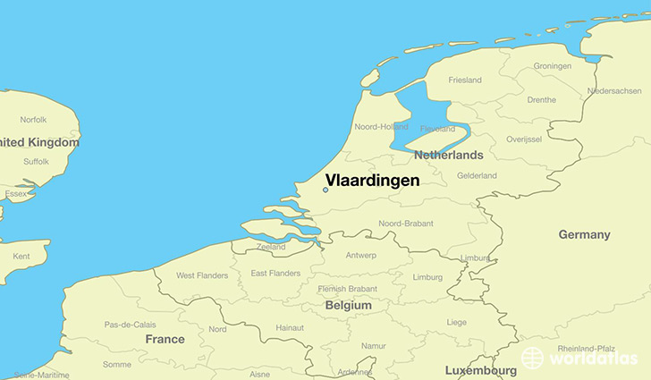 map showing the location of Vlaardingen