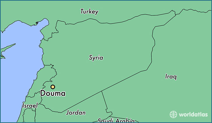 map showing the location of Douma