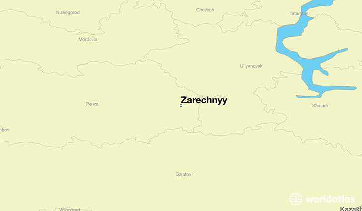 map showing the location of Zarechnyy