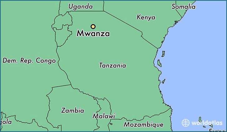 map showing the location of Mwanza