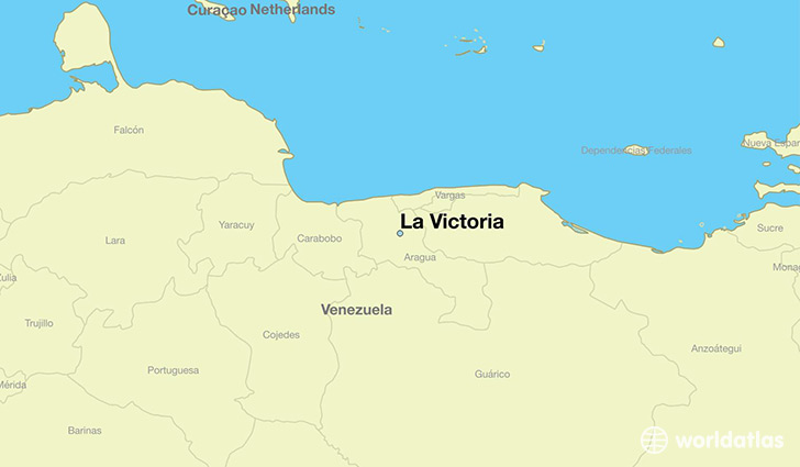 map showing the location of La Victoria