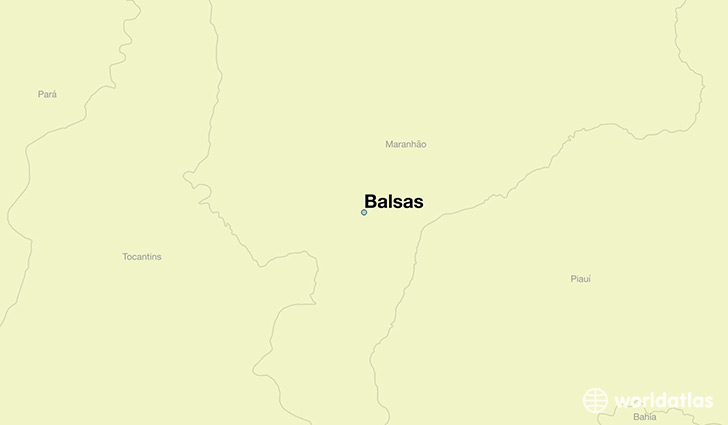 map showing the location of Balsas