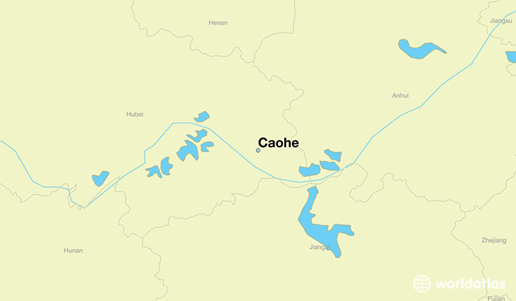 map showing the location of Caohe
