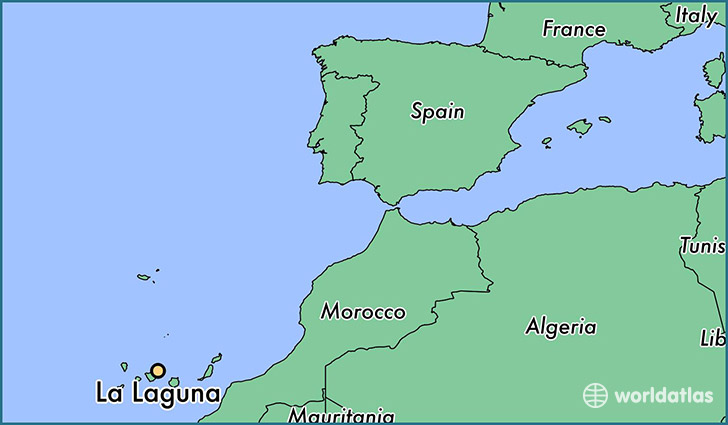 map showing the location of La Laguna