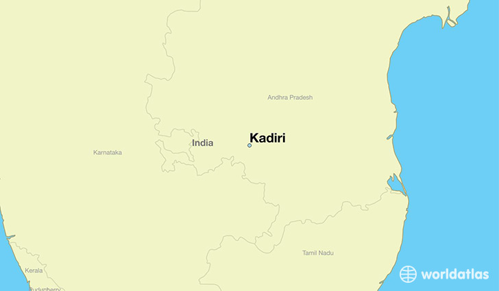 map showing the location of Kadiri