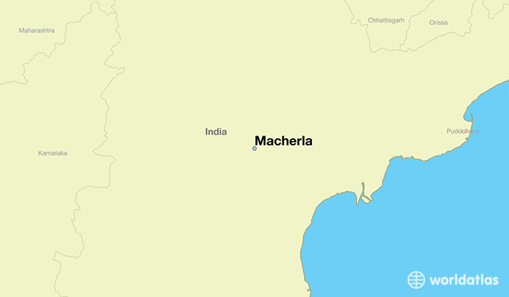 map showing the location of Macherla