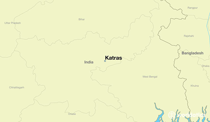 map showing the location of Katras