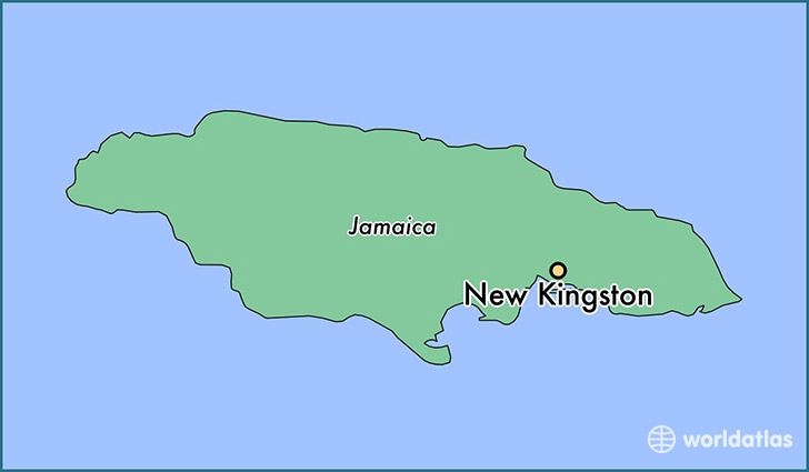 map showing the location of New Kingston