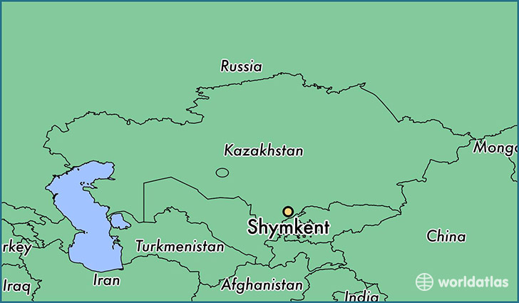 map showing the location of Shymkent
