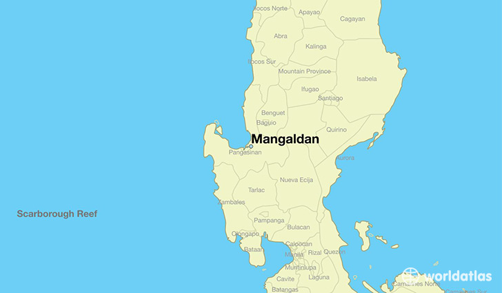 map showing the location of Mangaldan
