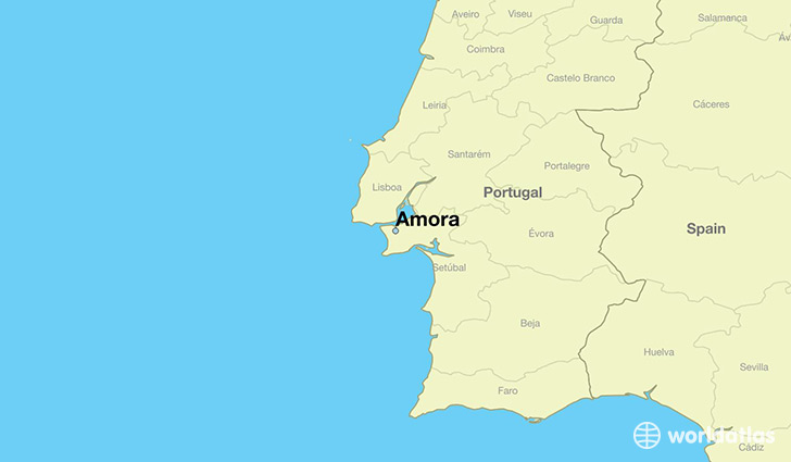 map showing the location of Amora