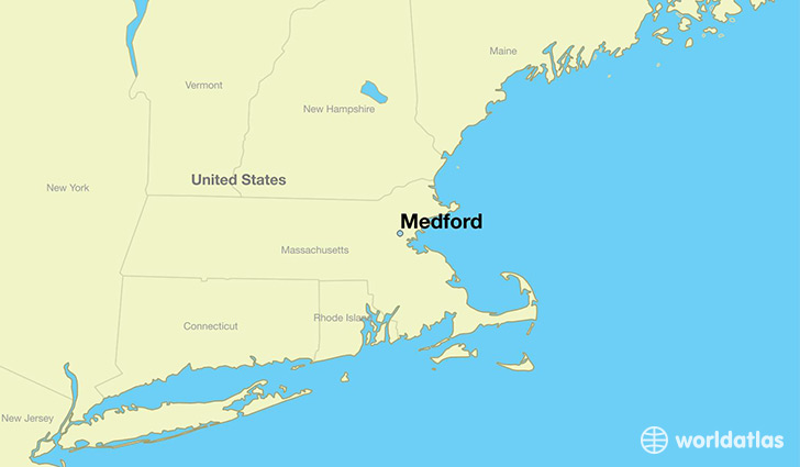 map showing the location of Medford