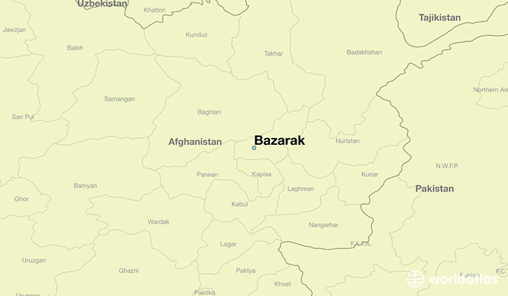 map showing the location of Bazarak