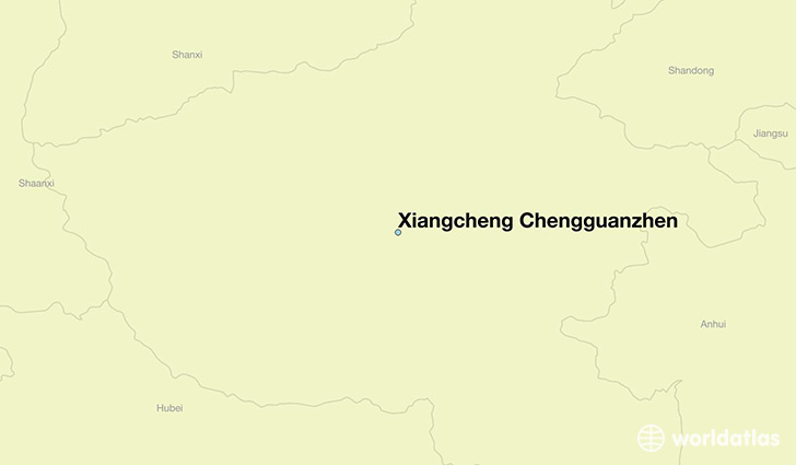map showing the location of Xiangcheng Chengguanzhen