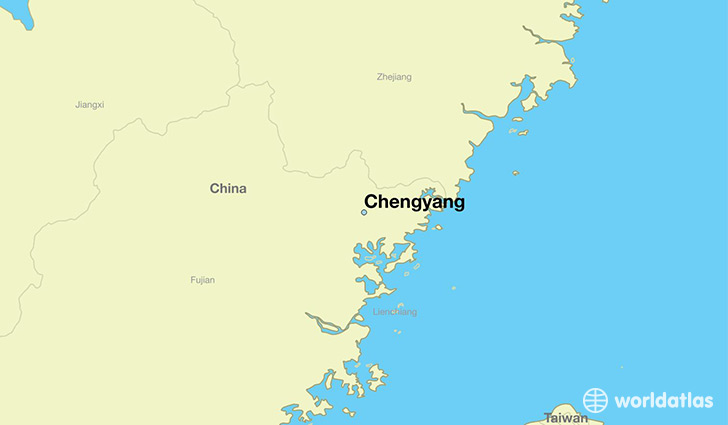 map showing the location of Chengyang
