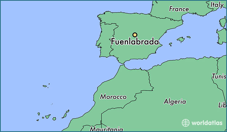 map showing the location of Fuenlabrada