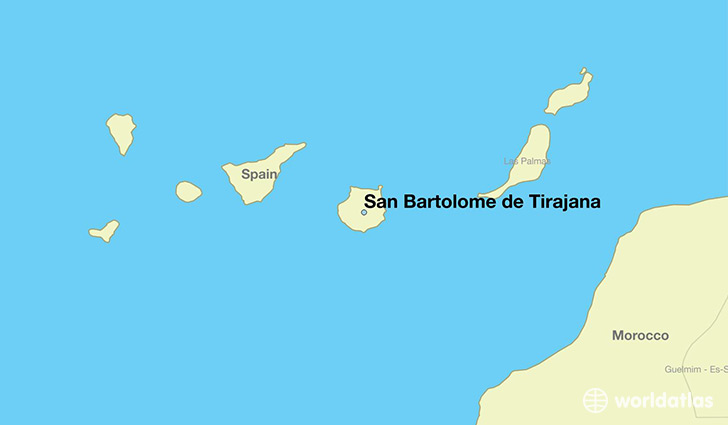 map showing the location of San Bartolome de Tirajana