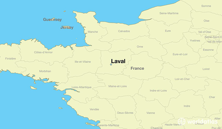 map showing the location of Laval