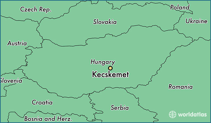 map showing the location of Kecskemet