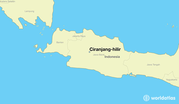 map showing the location of Ciranjang-hilir