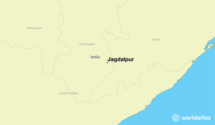 map showing the location of Jagdalpur