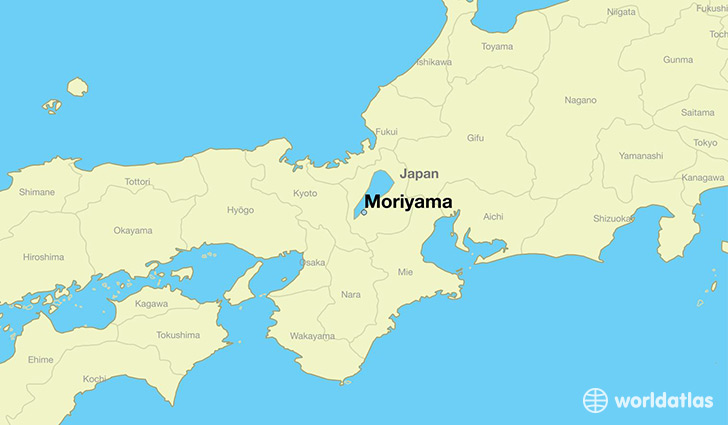 map showing the location of Moriyama