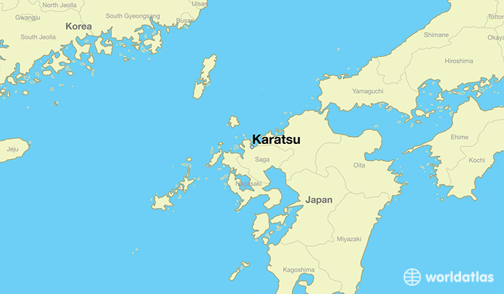 map showing the location of Karatsu