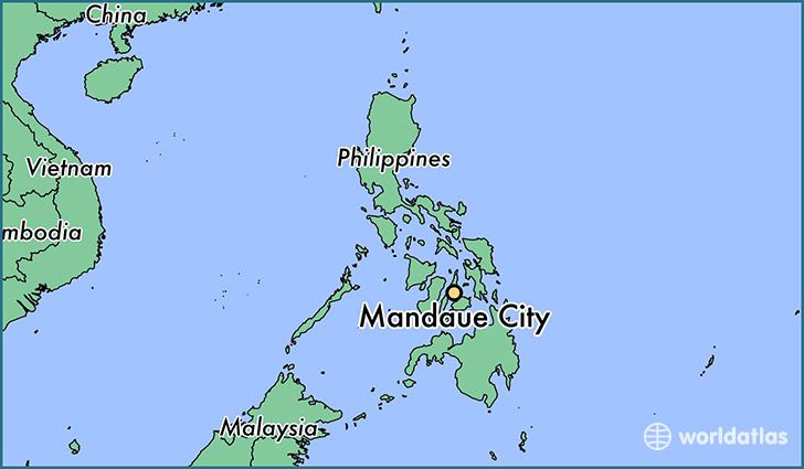 map showing the location of Mandaue City