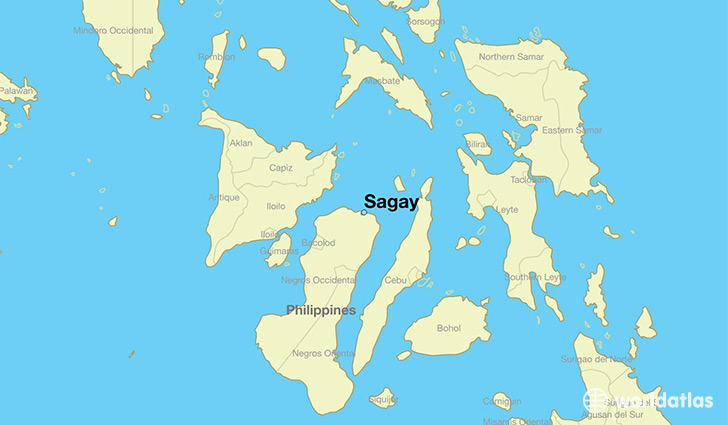 map showing the location of Sagay